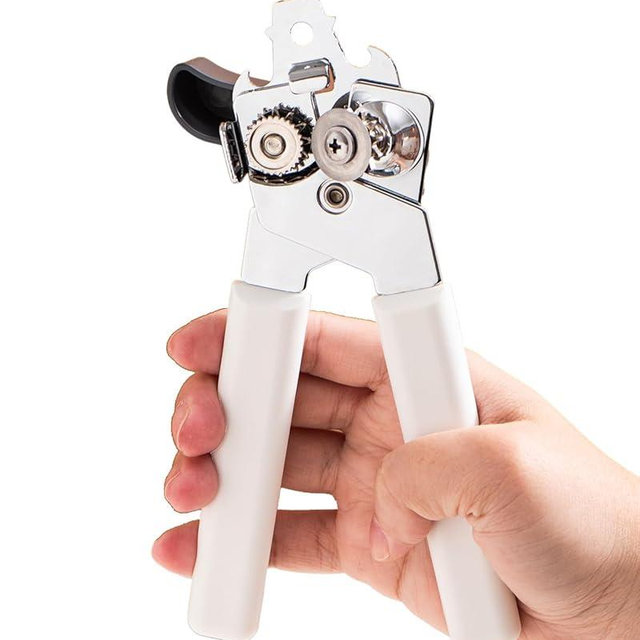 Can Opener Manual,Heavy Duty Stainless Steel Hand Can Opener Smooth Edge and Bottle Openers,Can Opener with Comfort Anti-Slip Handles,Easy Held Turn Can Openers for Seniors,Kitchen,Camping