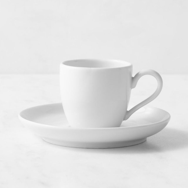 Pillivuyt Coupe Porcelain Espresso Cup & Saucer, Each