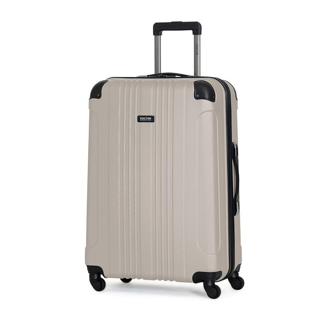 Kenneth Cole REACTION Hardside Luggade with Spinner Wheels, Mushroom, 28-Inch Checked