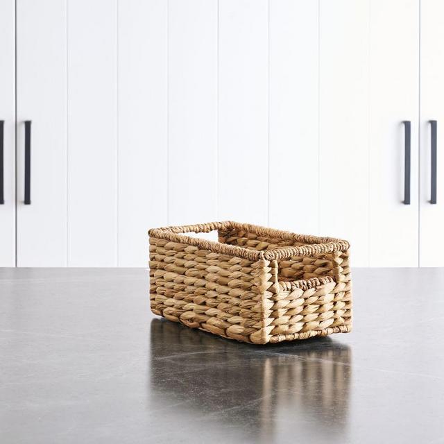 Savannah Seagrass Basket, Natural, Narrow Utility Basket, 6"Wx12"Dx5"H