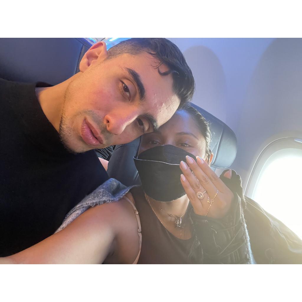 Plane ride back home after a magical trip