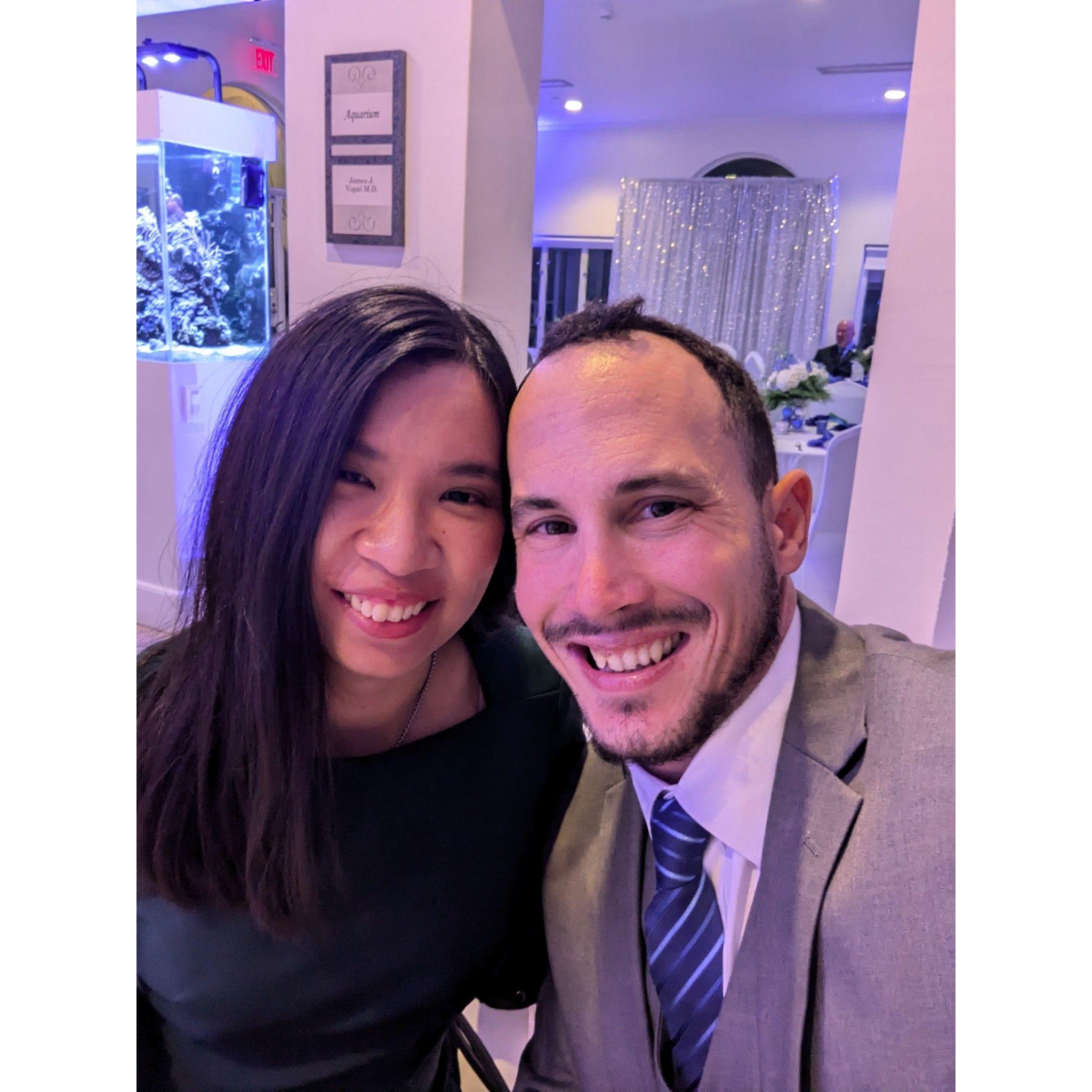 At our friend's wedding