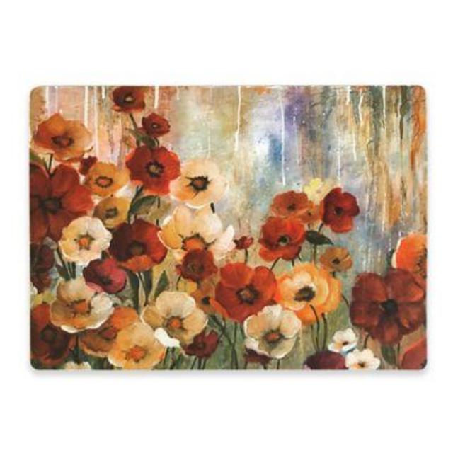Floral Laminated Placemat in Red