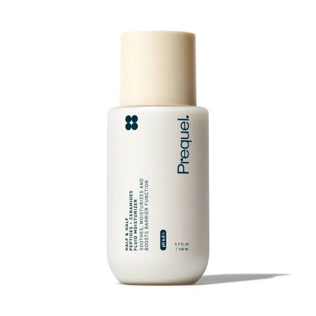 Prequel Half & Half Peptides + Ceramides Fluid Moisturizer - 5.7 fl oz: For Face, Normal to Dry Skin