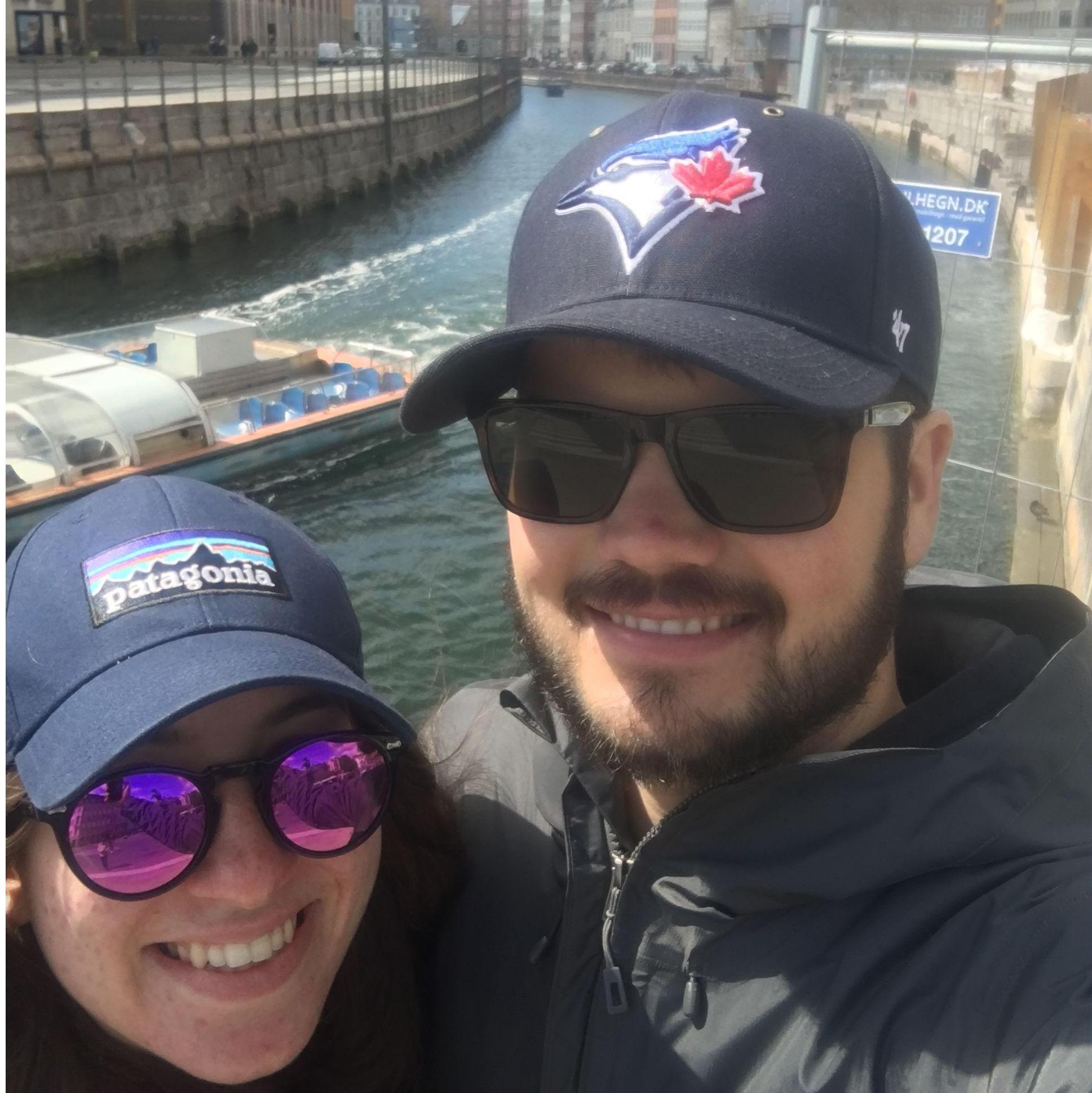 Copenhagen, one of the first photos of us together on our legendary 95 day Europe Backpacking trip in 2019.
