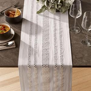 Jemme 90" White Table Runner