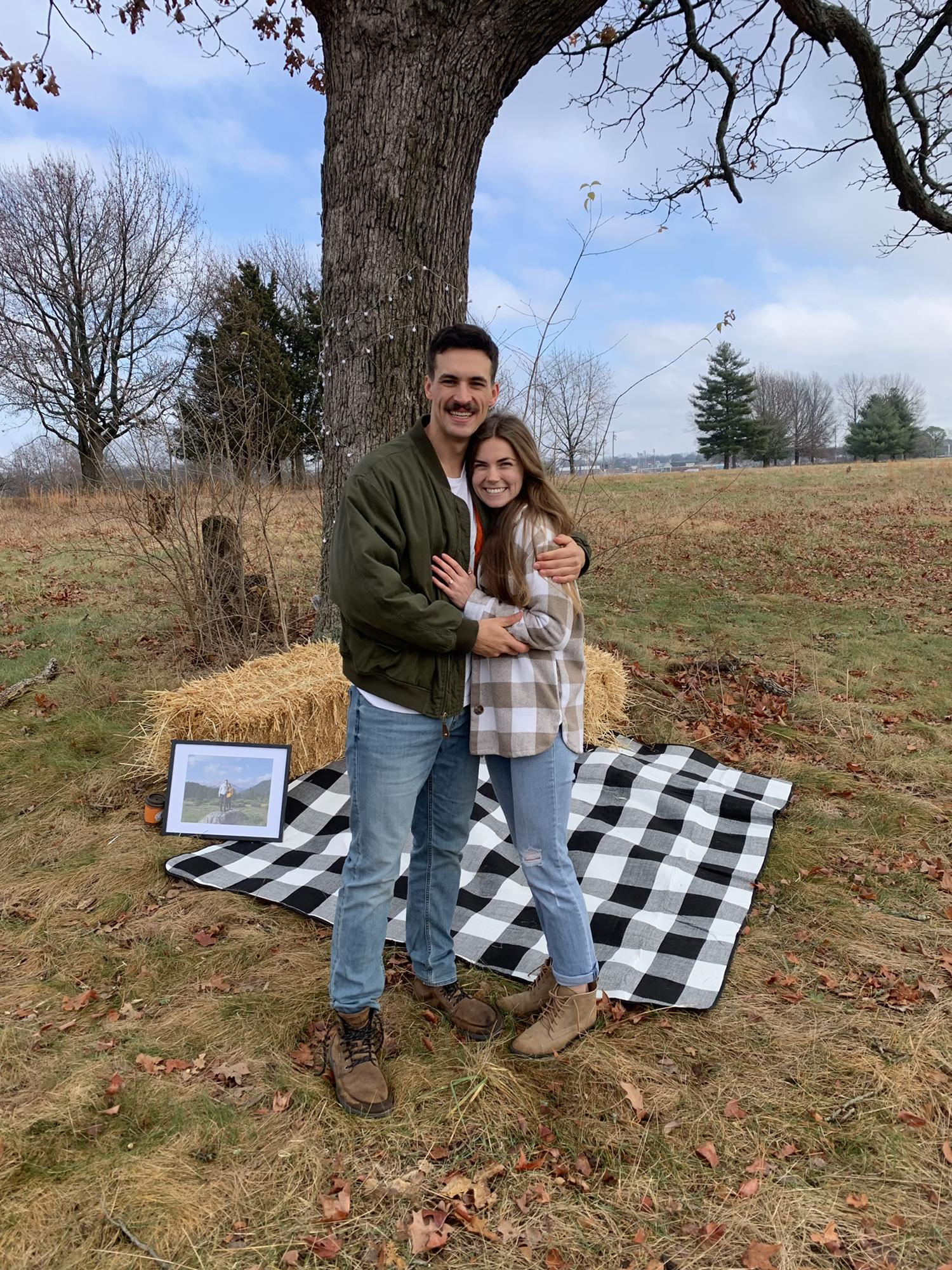 Nick proposed to Bailey in Rolla, Missouri at the same place they had their first date together.