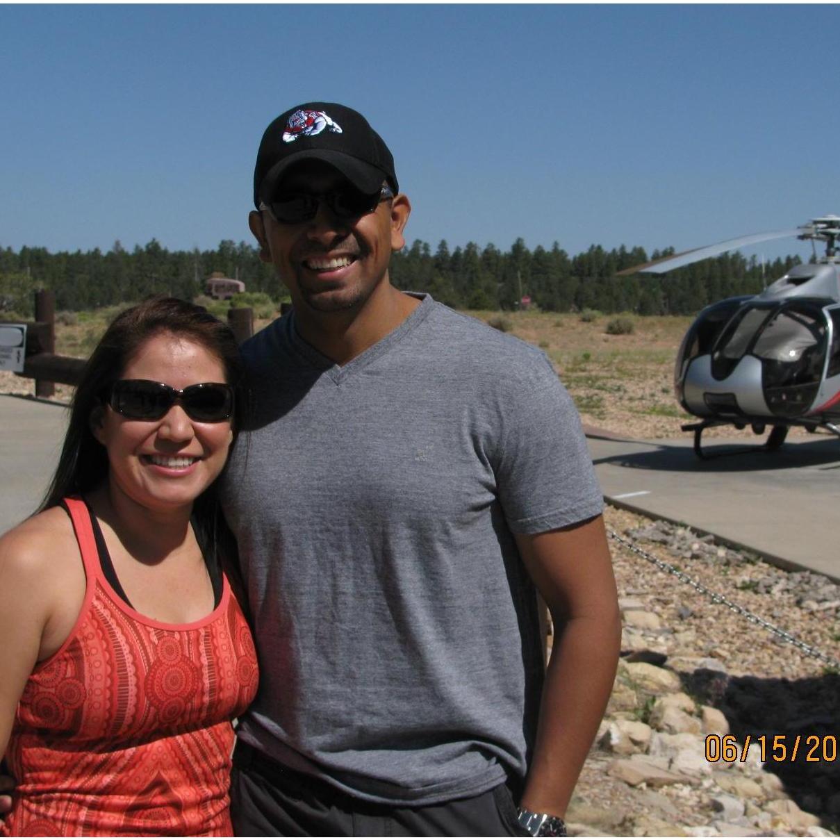 After our helicopter ride above the Grand Canyon.