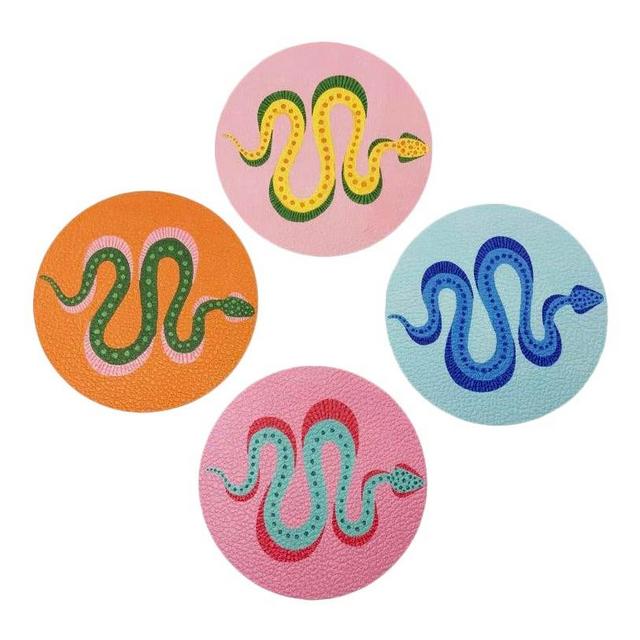 Radicchio, Apple, Zucchini and Razzle Snakes Tablemats by Willa Heart, Set of 4