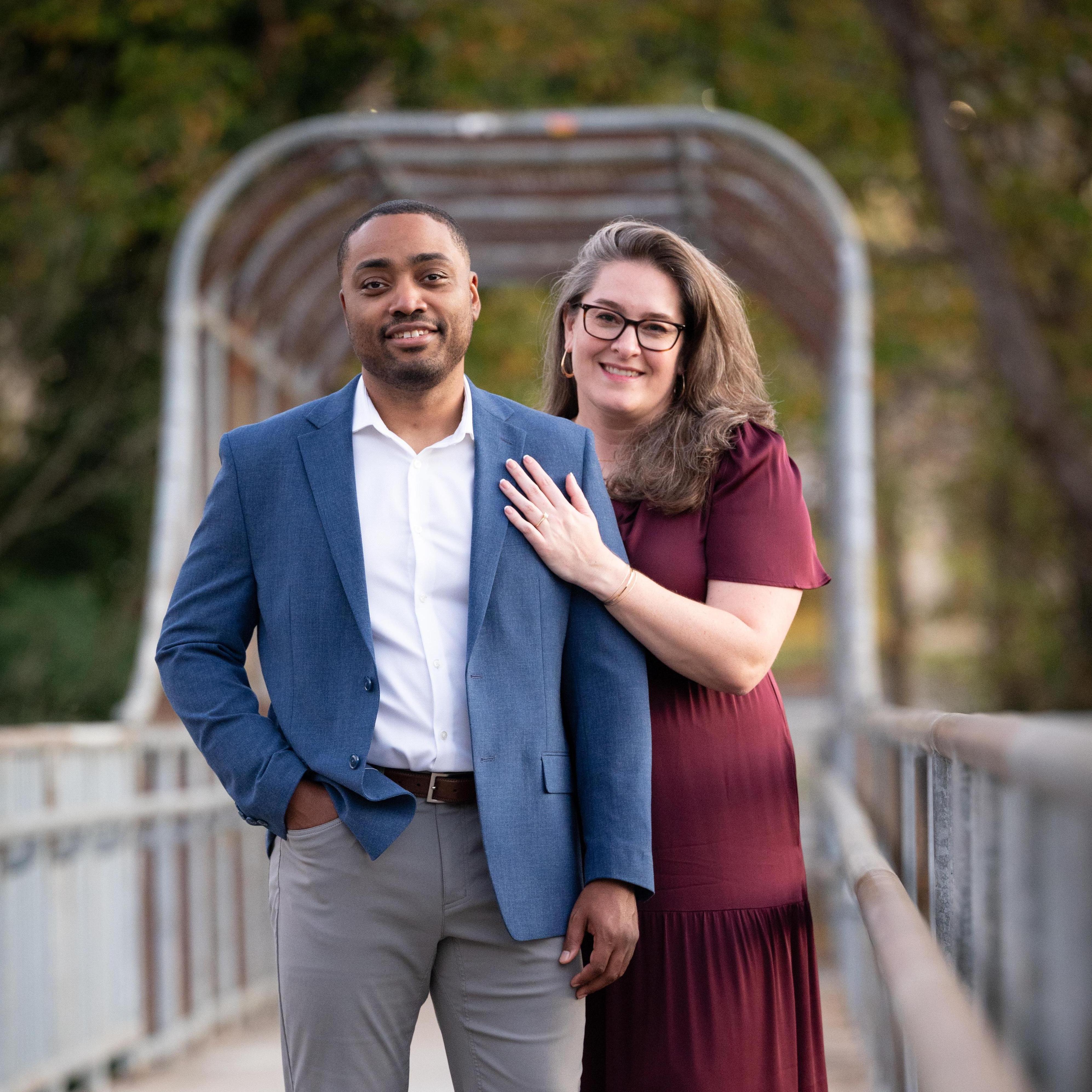 Engagement shoot at our favorite walk near the floodwall downtown.