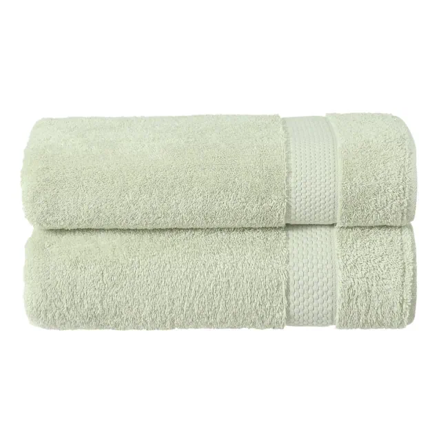 Linum Home Textiles 100% AEGEAN Long Staple Turkish Cotton STARLIGHT Terry Bath Towels ,Sea Green,Bath Towel Set