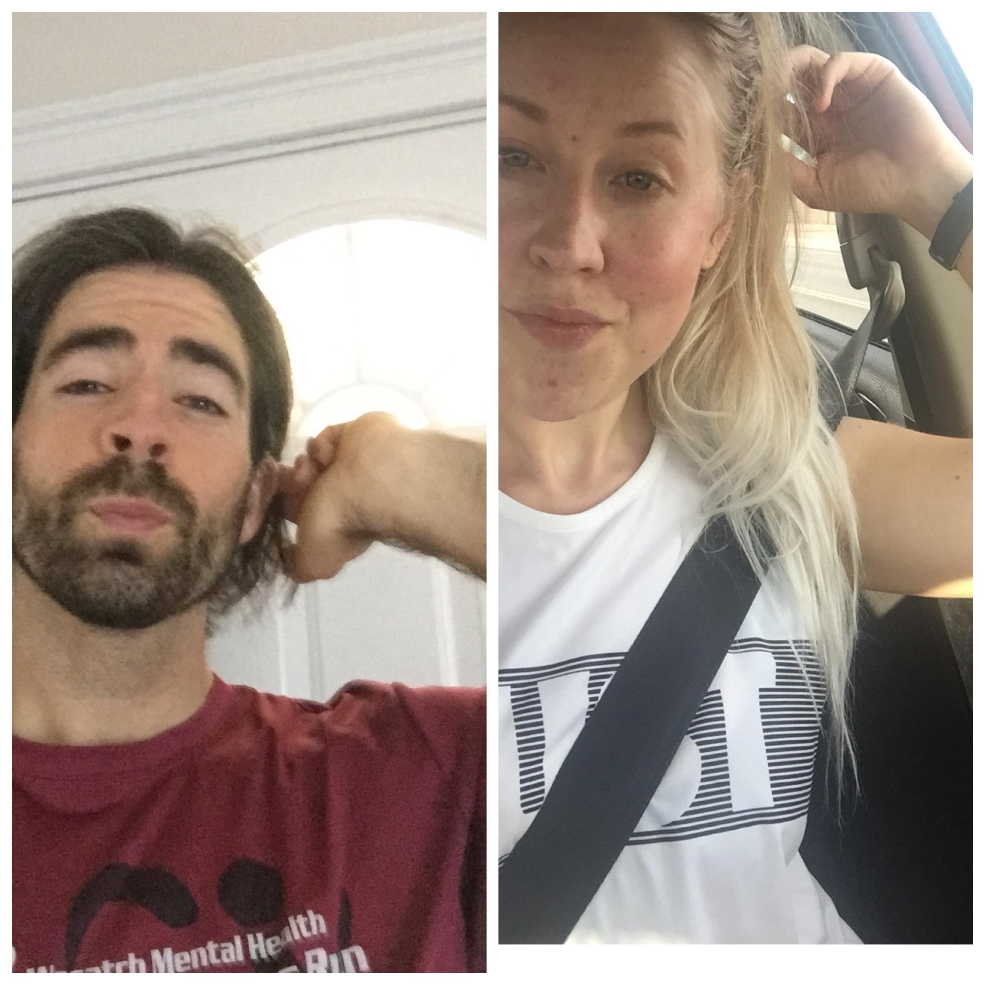 Kyle making fun of Kylee's post yoga selfie. It was spot on. Too good to not share.