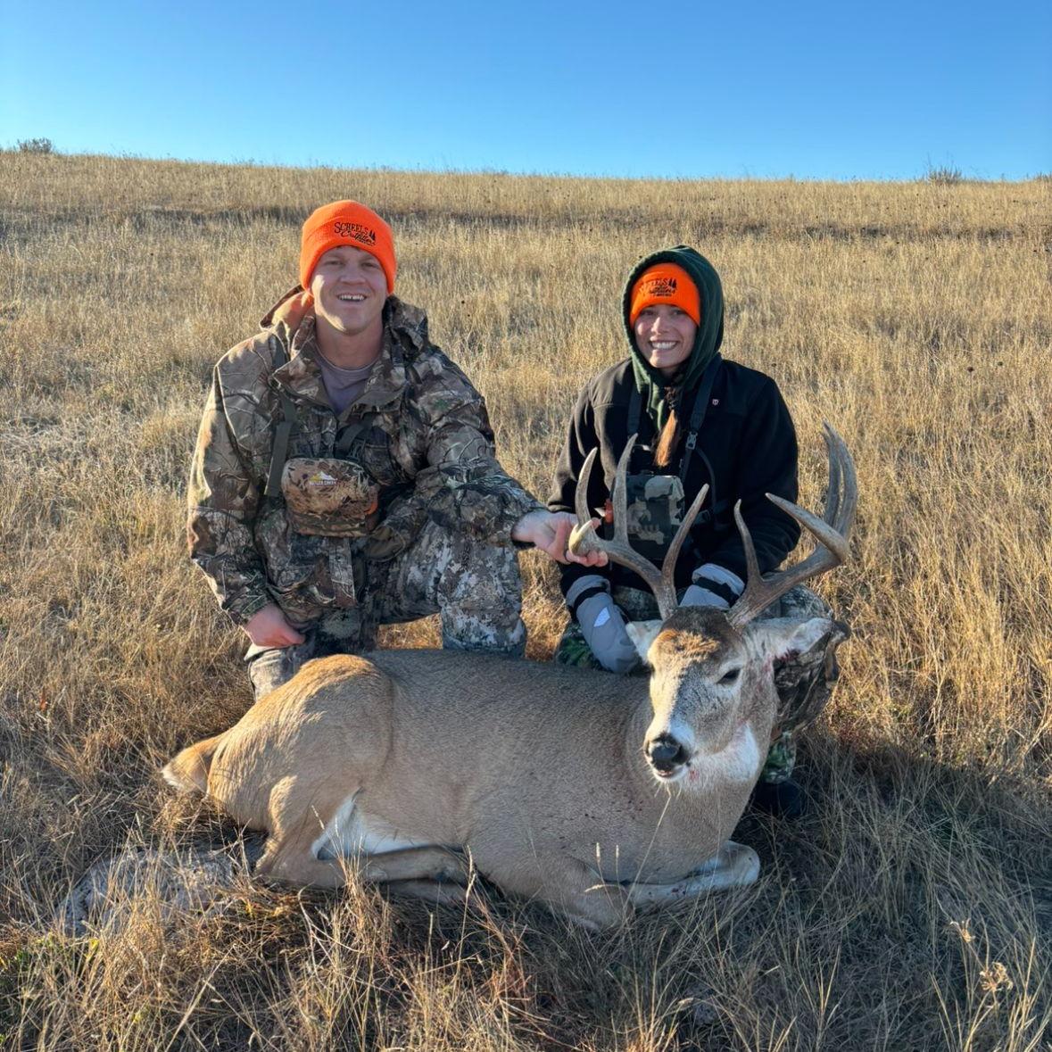 Gereth's buck after a morning hunt with the Bushongs!