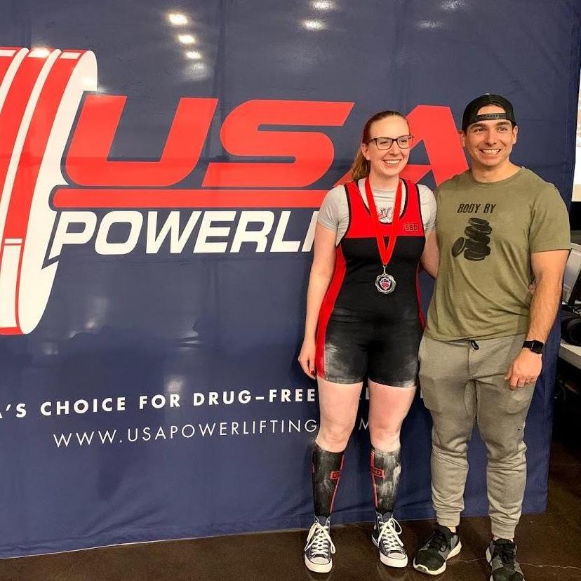 First powerlifting competition, February 2018.