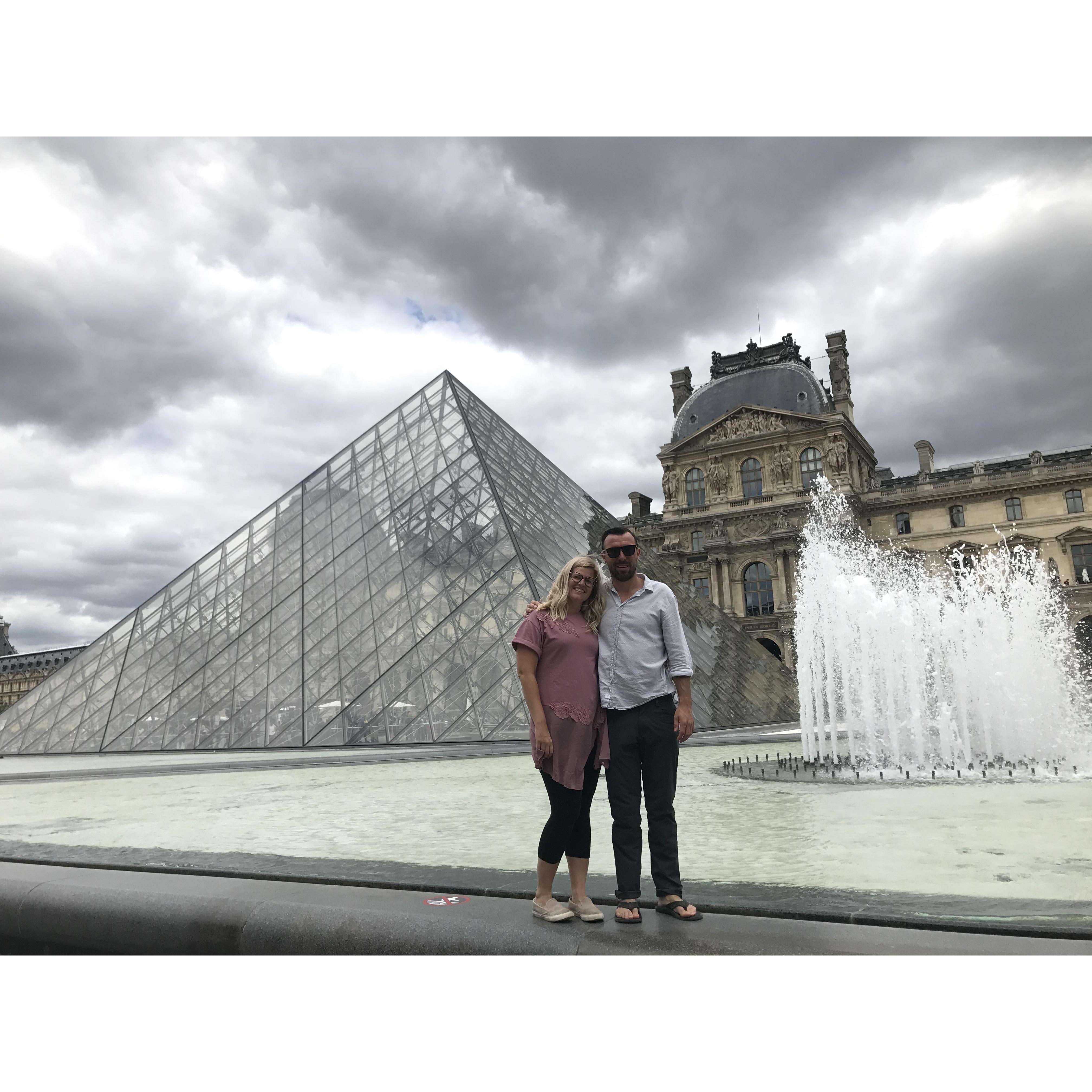 Outside of The Louvre, Paris, France.
