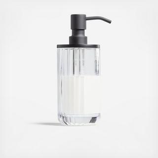 Ribbed Glass Soap Pump