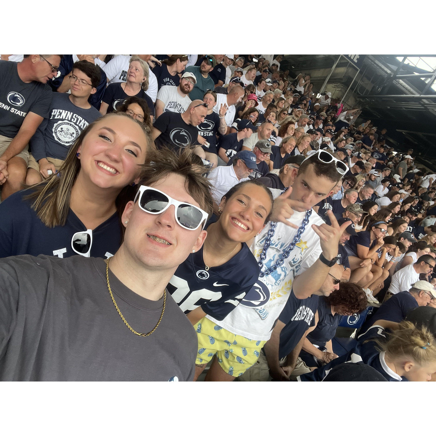 We love going to PSU games with friends!
