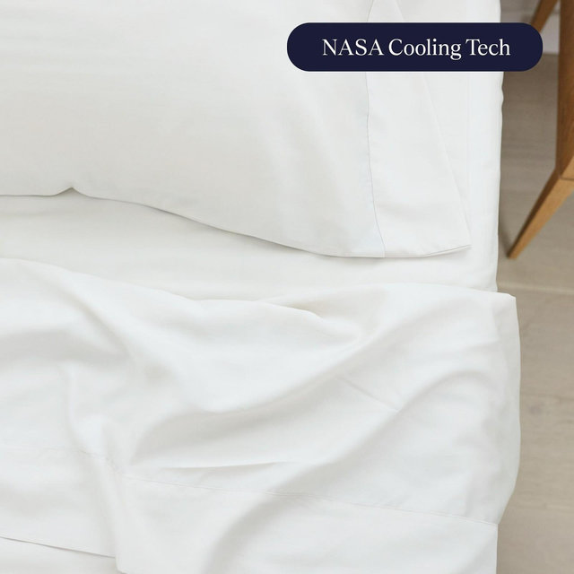 Slumber Cloud Cooling Performance Cotton Sheet Set - Queen, White