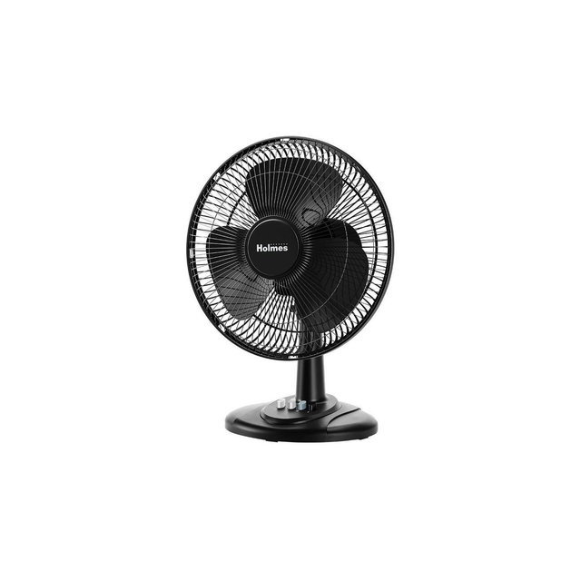 Holmes 12" Oscillating 3 Speed Adjustable Table Fan with Push Button Controls