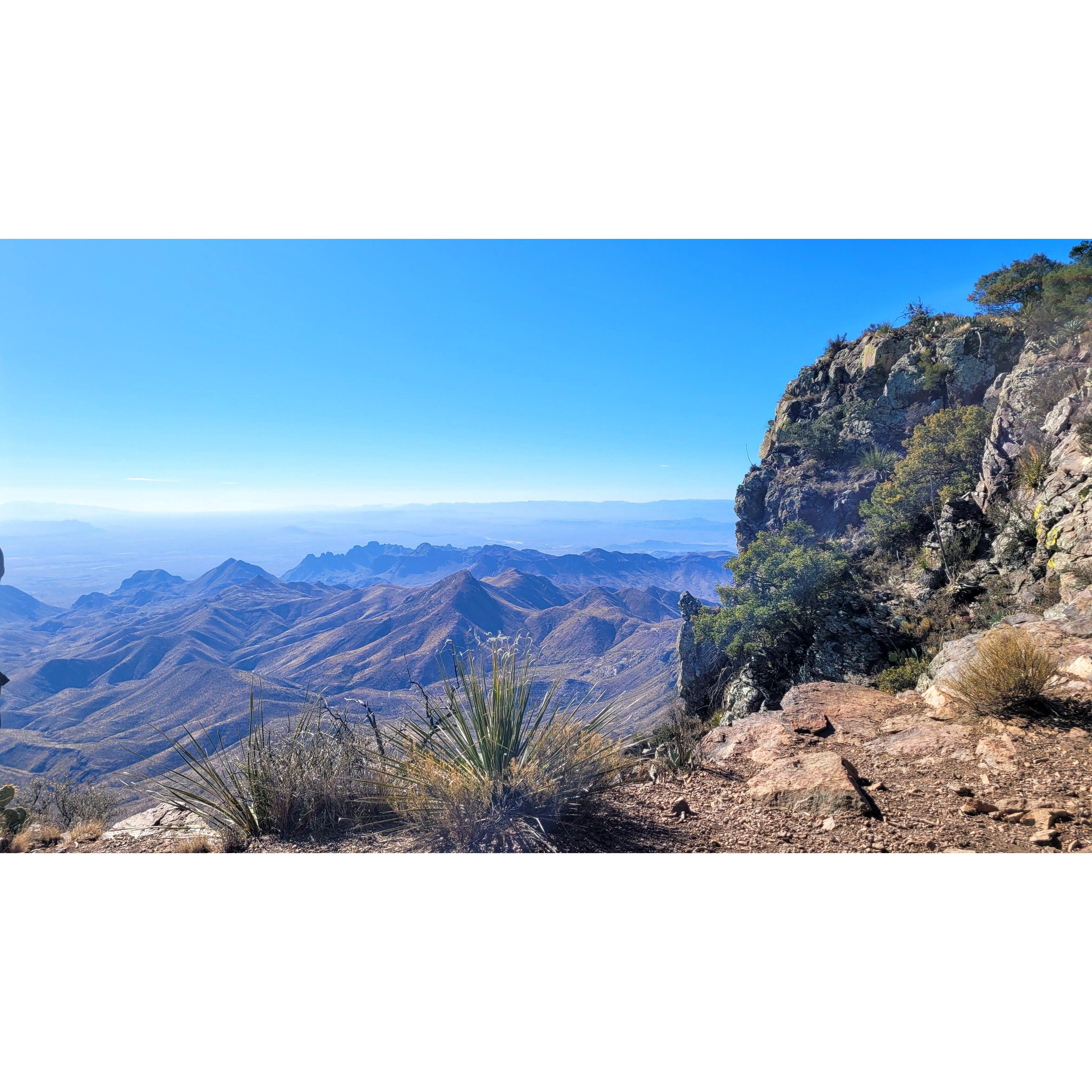South rim trail, Chisos Mountains. The best view in the park. The hike takes about 8 hours so leave early and pack lots of water!