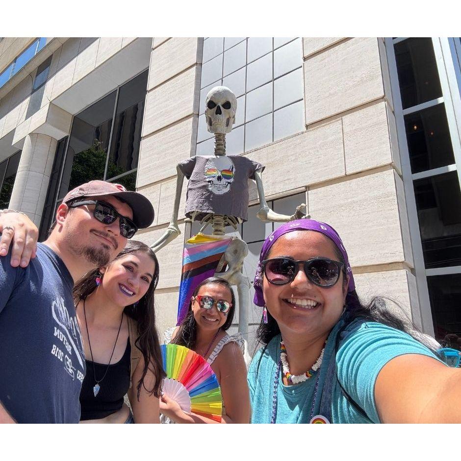 John, Norma, Nicole, and Prerana at Pride