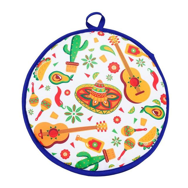Eichzer Tortilla Warmer Taco 12 Inch Insulated Cloth Pouch - Microwavable Use Fabric Bag to Keep Food Warm (Mexican Style)