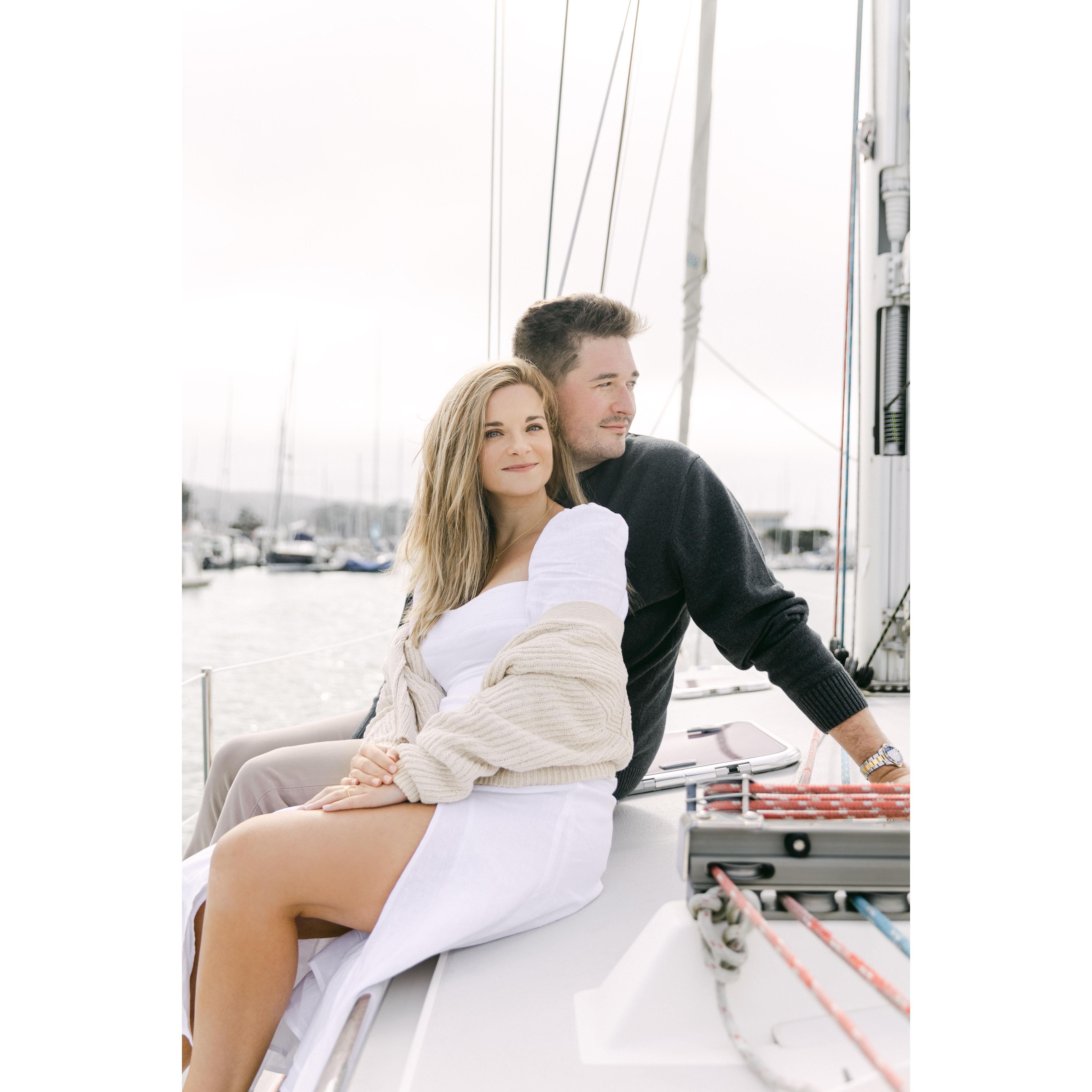 Engagement Photos - sailing the bay. (Taken: August 2021 / Photography: Mashaida)