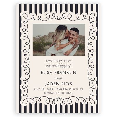 Beige Whimsical Wedding Digital Save the Date - Imogen Photo