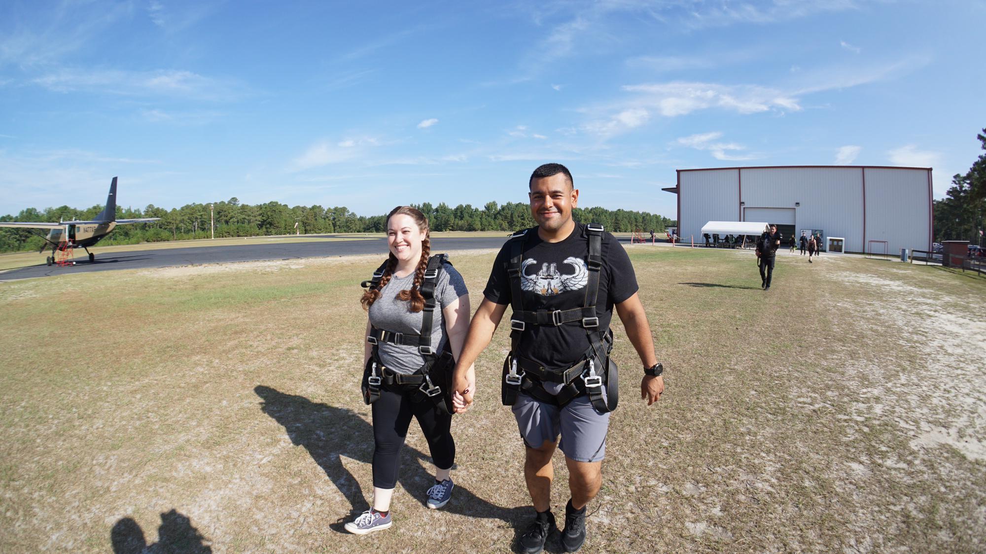 Skydiving for Katie's birthday.