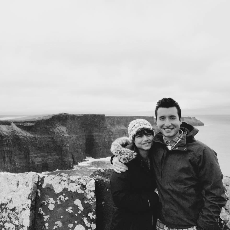 Unexpectedly at the Cliffs of Mohr after fleeing continental Europe in December 2015.