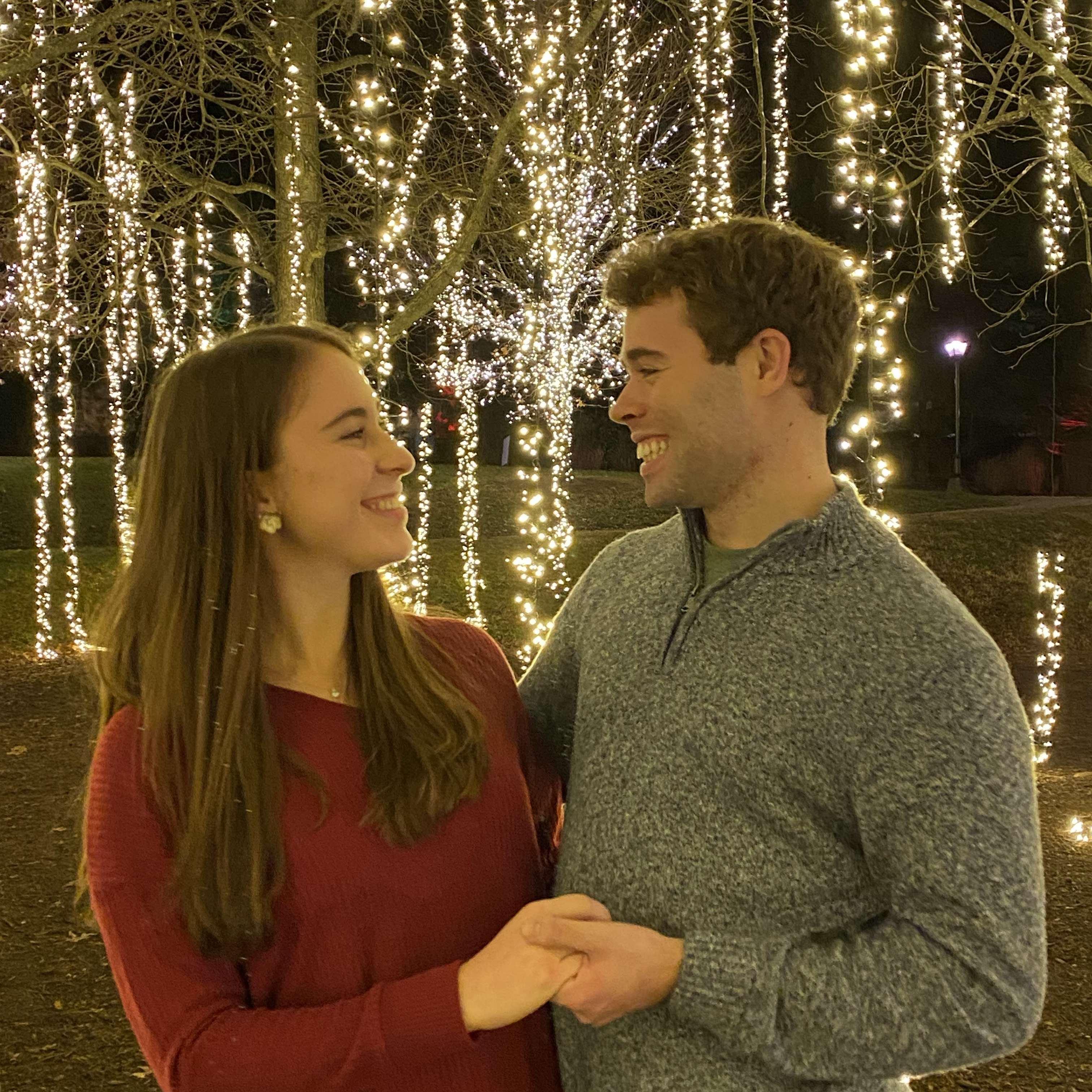 Magical New Year's Eve lights at the Biltmore Estate.