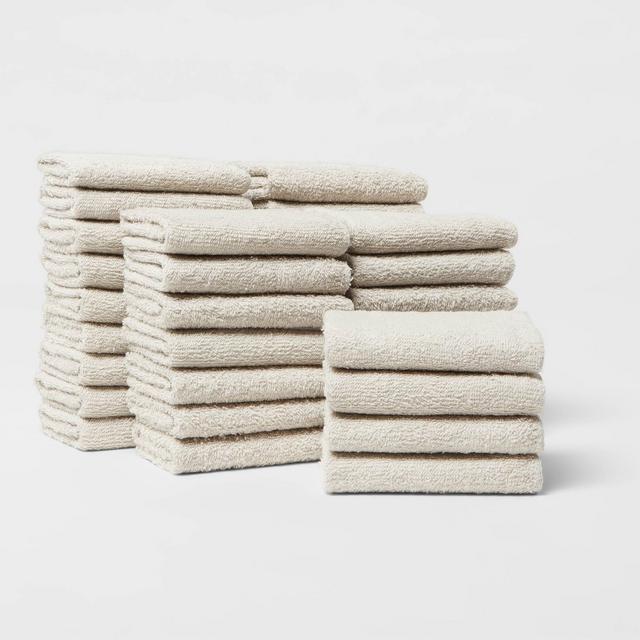 36pk Washcloth Bundle Sand - Room Essentials™