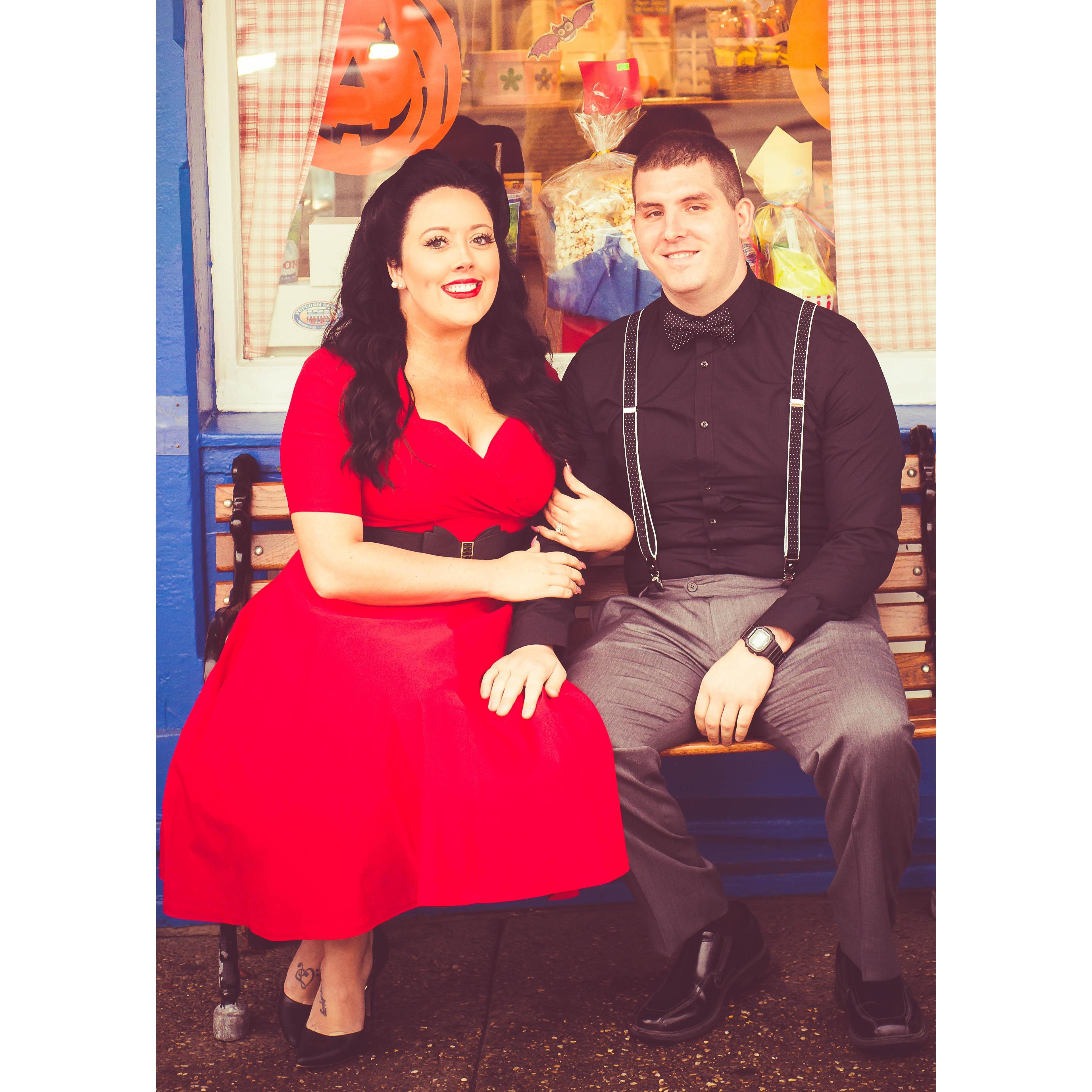 David Firtik and Haley-Jane Otto. Engagement Photo for the Record Courier in Portage County