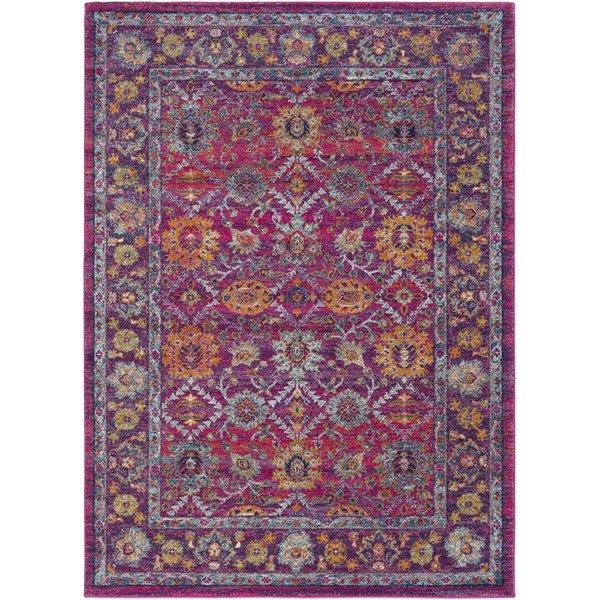 Andover Pink/Purple Area Rug (2' x 3')