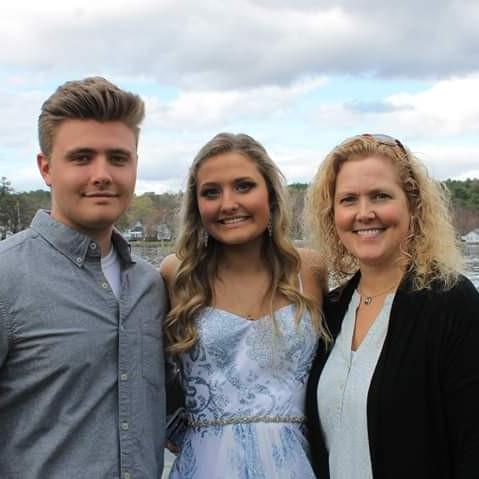Bride's cousins Dylan and Aly with Aunt Carole