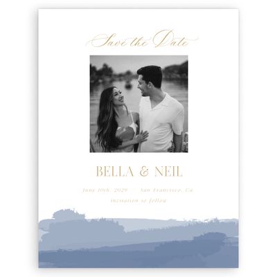 Blue Wedding Digital Save the Date - Saif Photo