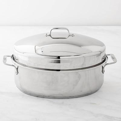 All Clad Stainless-Steel Covered Oval Roasting Pan
