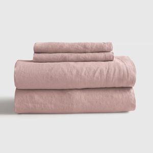 European Linen Sheet Set - Queen, dusty mauve