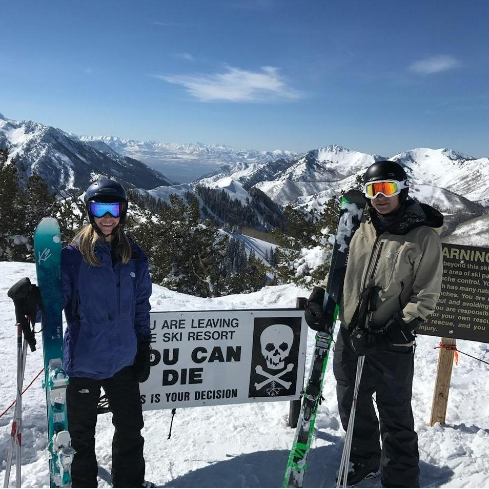 After Caroline made Matt carry her skis for the hike to the Bowls