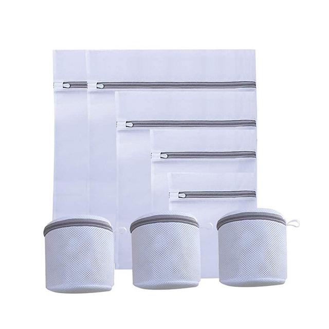 Delicates Mesh Wash Laundry Bags：8 Pcs for Lingerie Underwear Bra Blouse Sweater Hosiery Stocking Underwear Baby Clothes Shoes