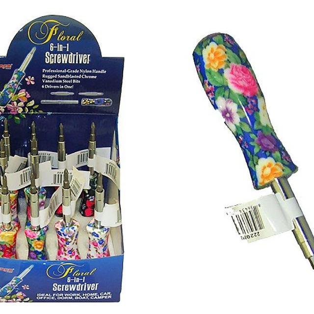 Diamond Visions Max Force 2220712 6 in 1 Floral Screwdriver in Assorted Designs (1 Screwdriver)