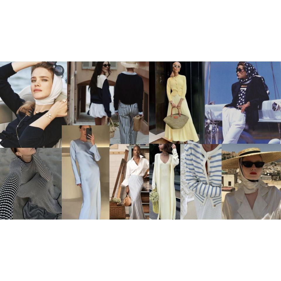 Coastal Chic Welcome Party - Flowy silhouettes, soft pastels, nautical stripes, crisp whites, and sun-kissed neutrals. Light layering is recommended during the fall season.