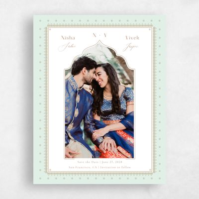 Mint, Green Wedding Save the Date - Pyaar Photo