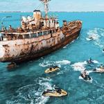 Jetski around Shipwreck