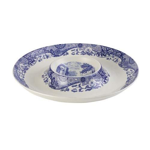 Spode Blue Italian Chip n Dip 14-1/2 inches
