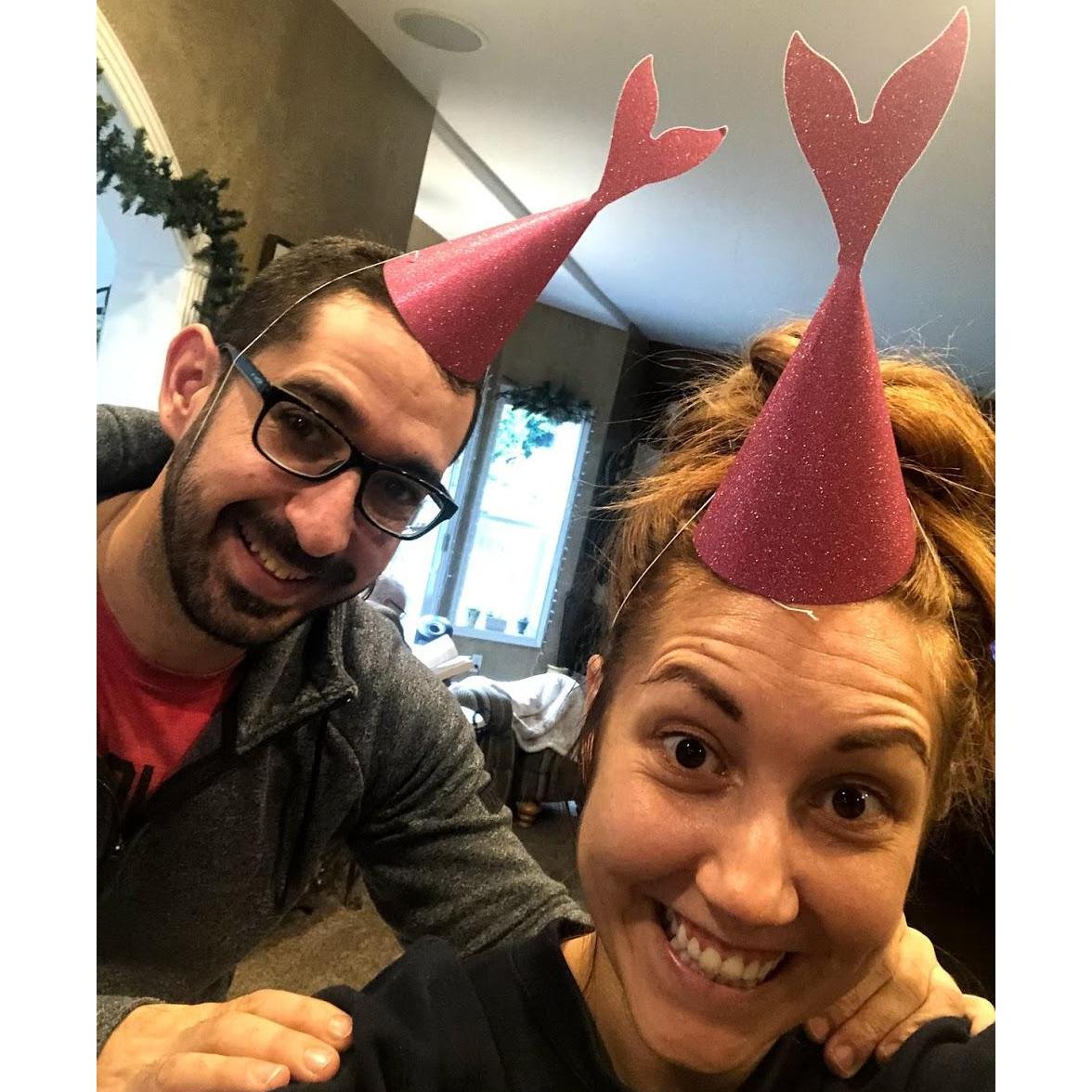 Mermaid hats for Alex's 30th birthday in Camas