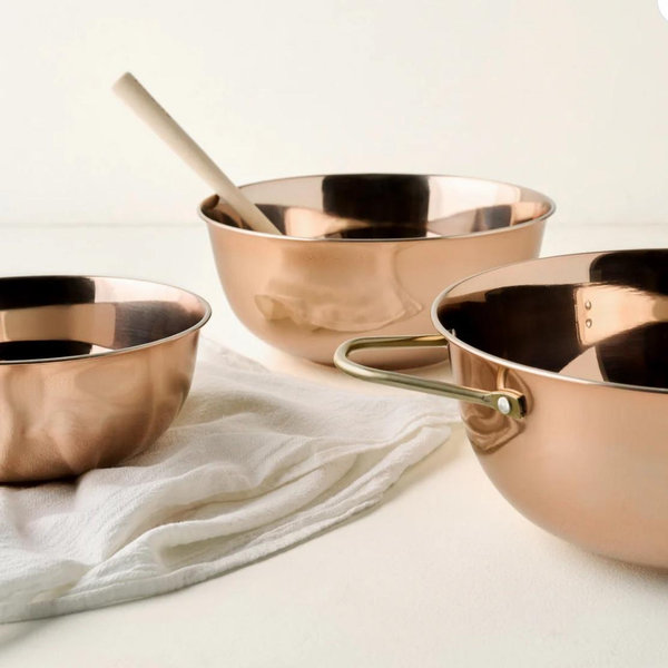 Magnolia Copper Mixing Bowl Set of Three