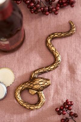Brass Snake Bottle Opener