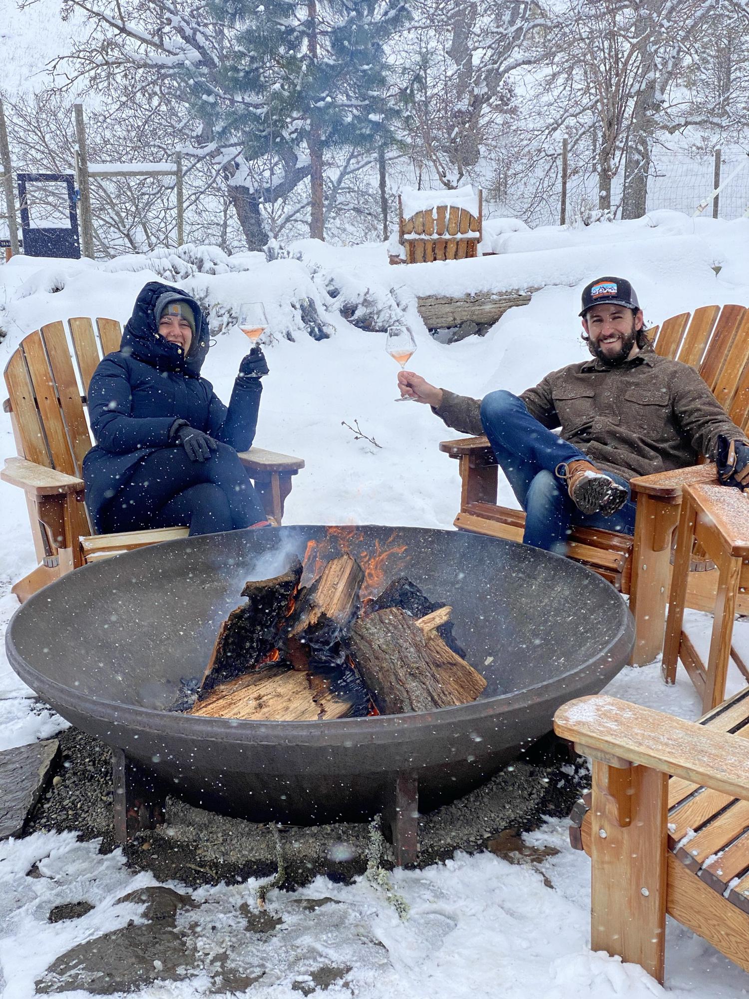 Wine Tasting in the Hood River Valley during a snow storm