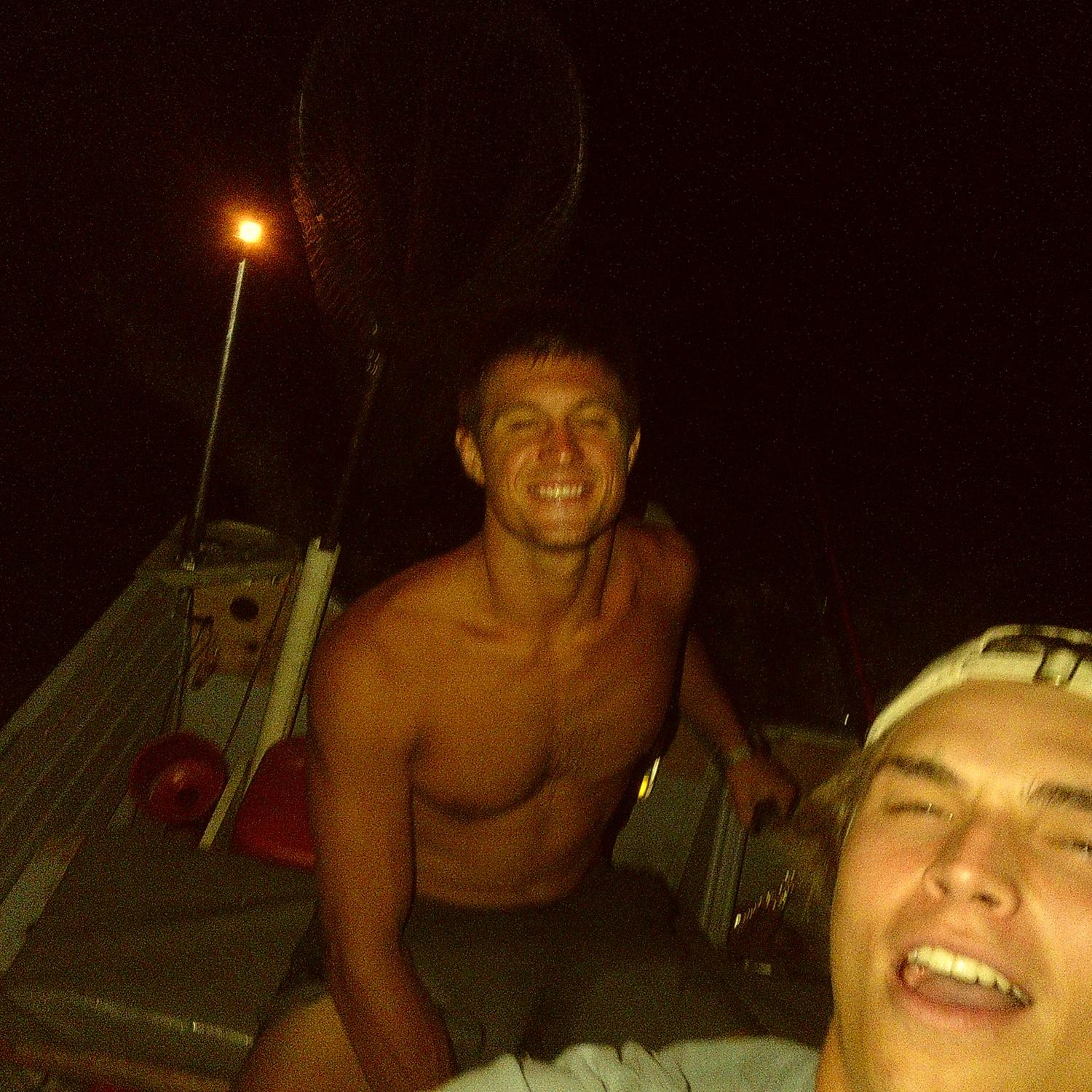 On the fishing boat with Levi (Groomsman)